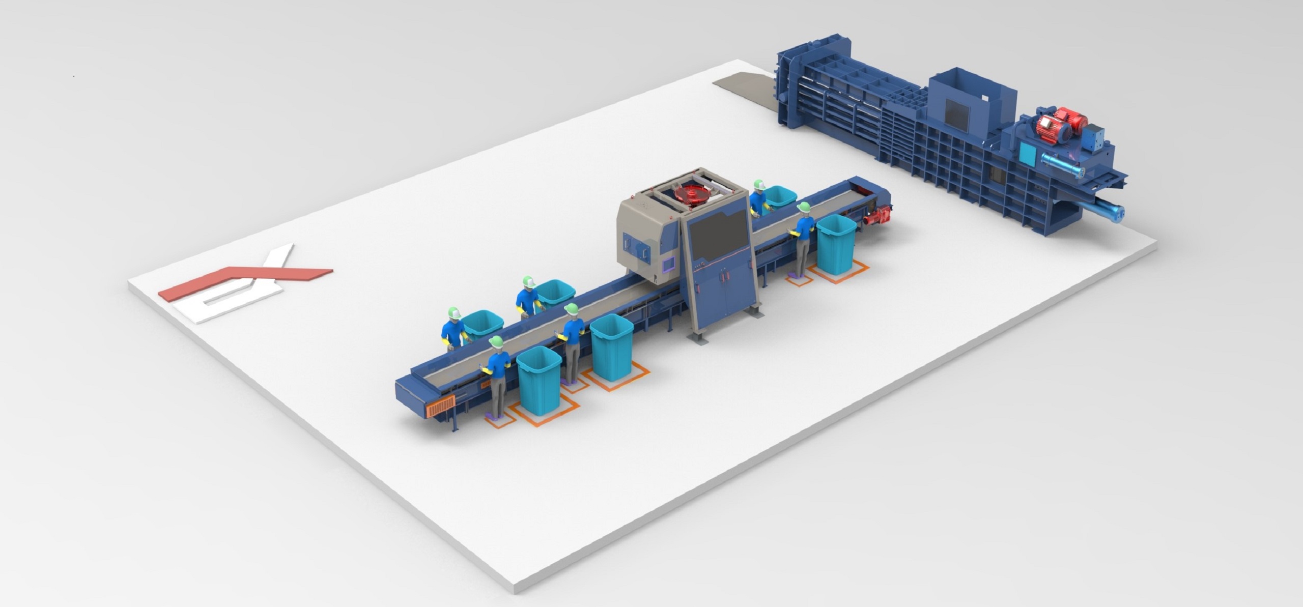 可回收垃圾处置线